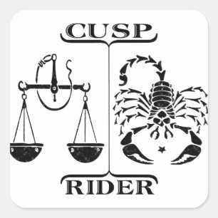 Libra/Scorpio Quadratischer Aufkleber