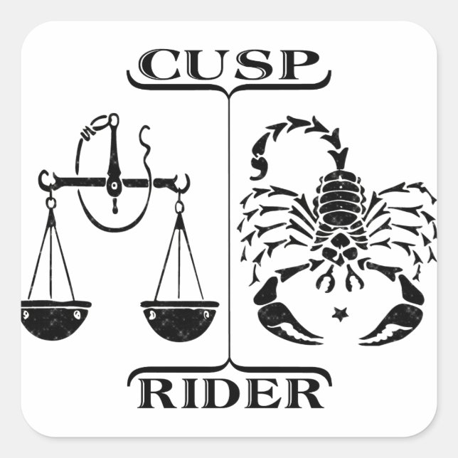 Libra/Scorpio Quadratischer Aufkleber (Vorderseite)