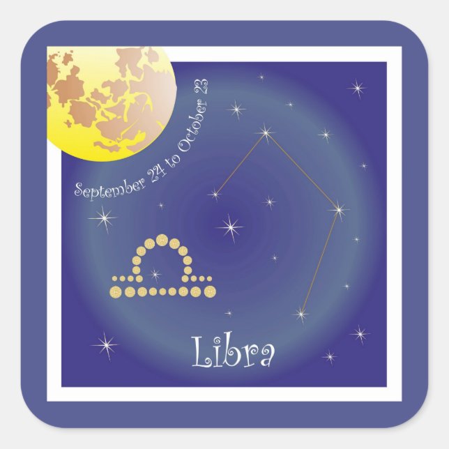 Libra September 24 to October 23 Aufkleber (Vorderseite)