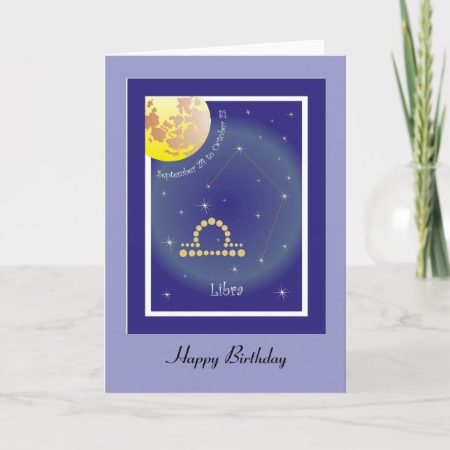 Libra September 24 to October 23 Energiearmut Karte (Vorderseite)