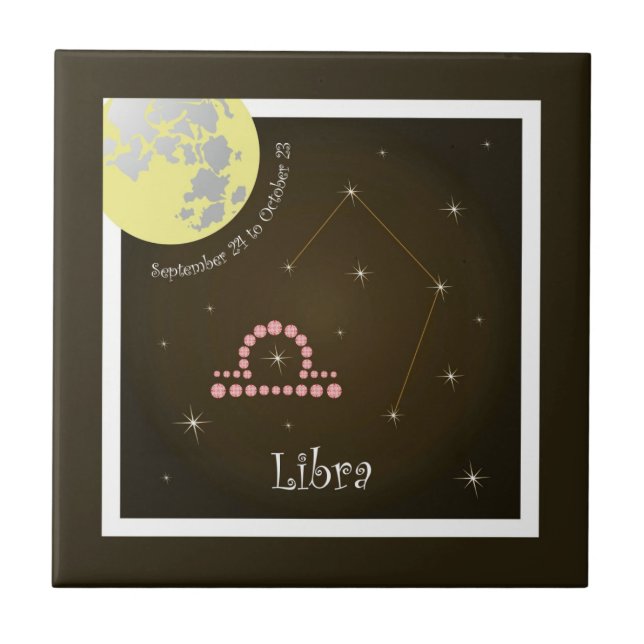 Libra September 24 to October 23 Fotofliese Fliese (Vorderseite)