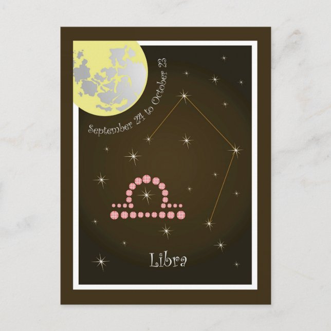 Libra September 24 to October 23 Postkarte (Vorderseite)