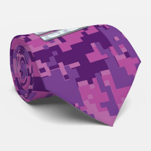 Libra Sign auf der digitalen Fuchsia-Camouflage Krawatte