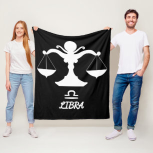 Libra Silhouette Fleece Blanket