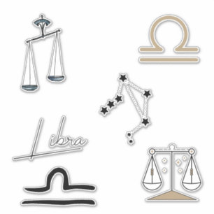 Libra Skala der Gerechtigkeit Astrologie zodiac sc Aufkleber