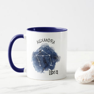 Libra Starry Night Constellation Individuelle Name Tasse