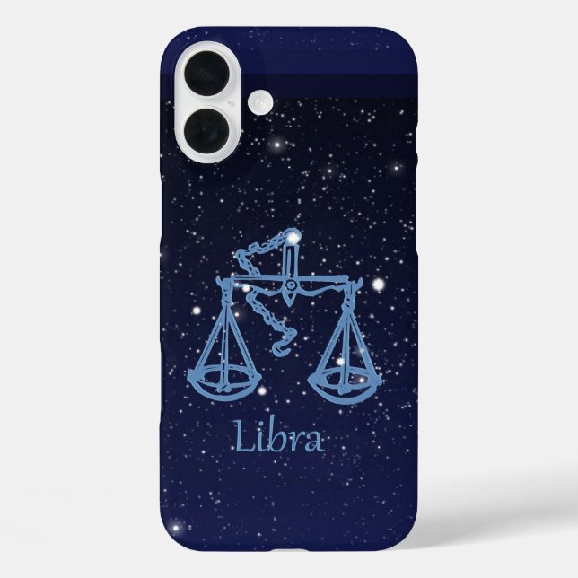 Libra-Sternbild und Zodiaka-Zeichen mit Sternen iPhone 16 Plus Hülle (Rückseite)