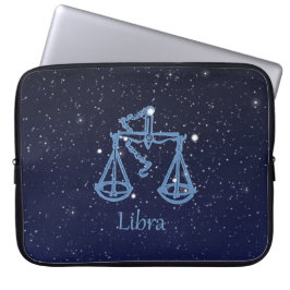 Libra-Sternbild und Zodiaka-Zeichen mit Sternen Laptopschutzhülle