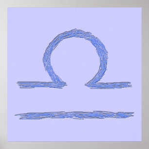 Libra. Sternzeichen Blau. Poster