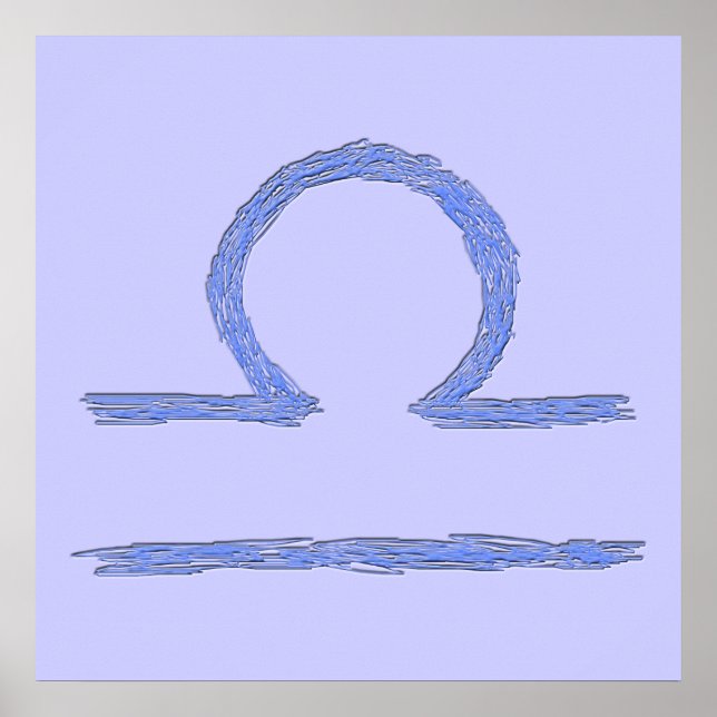 Libra. Sternzeichen Blau. Poster (Vorne)