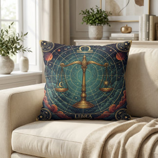 Libra-Sternzeichen-Zeltalien Kissen