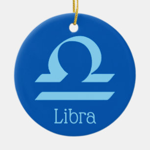Libra Sun Sign Zodiac Symbol Keramik Ornament