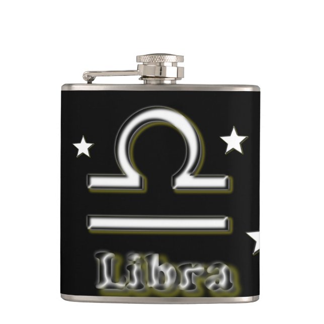 Libra-Symbol Flachmann (Vorderseite)