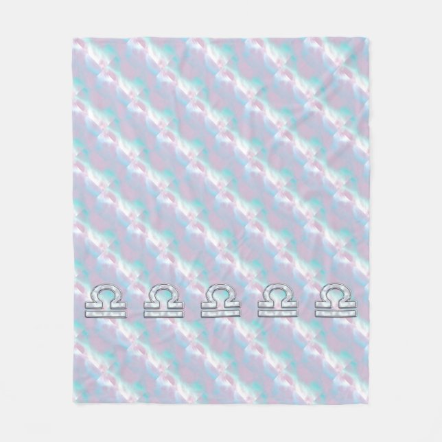 Libra Symbol Mutter von Pearl Style Fleecedecke (Vorderseite)