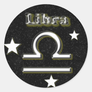 Libra-Symbol Runder Aufkleber