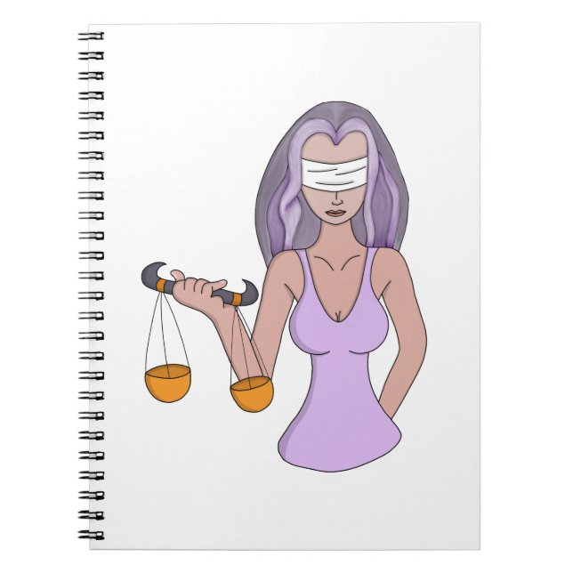 Libra und die Dame der Justiz Notizblock (Vorderseite)