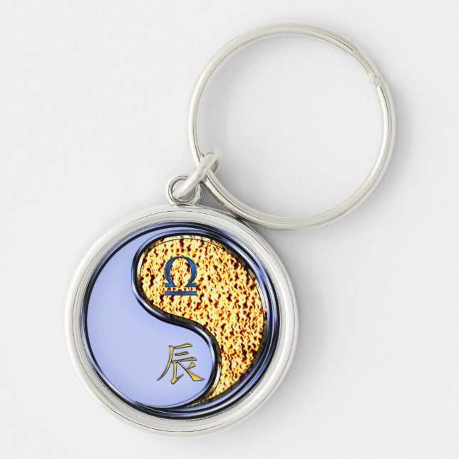 Libra und Feuerdrache Schlüsselanhänger (Vorne)