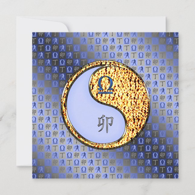 Libra und Feuerkaninchen Karte (Vorderseite)