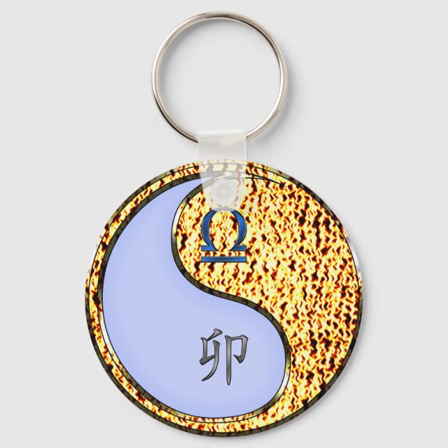 Libra und Feuerkaninchen Schlüsselanhänger (Vorderseite)