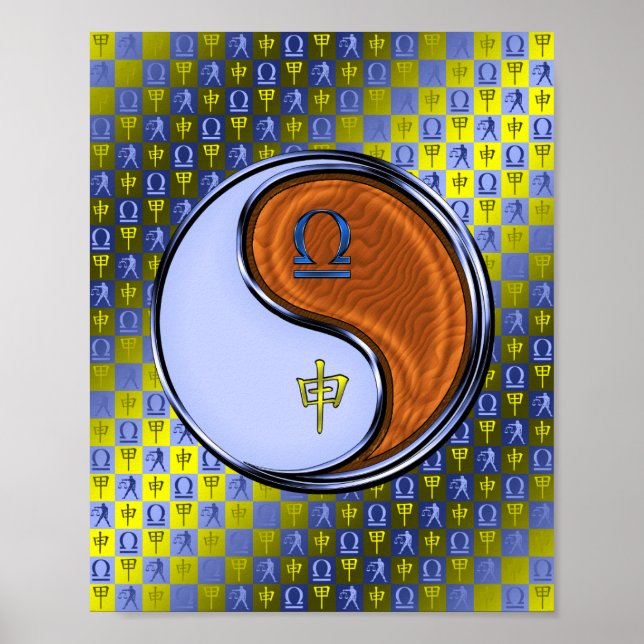 Libra und Holzaffe Poster (Vorne)