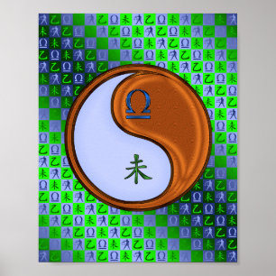 Libra und Holzziege Poster