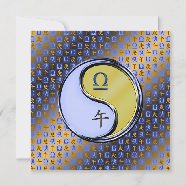 Libra und Metallpferd Karte (Vorderseite)