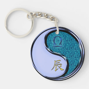 Libra und Wasserdrache Schlüsselanhänger