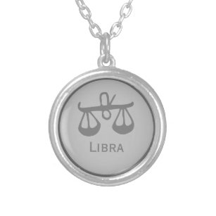 Libra-Zeichen des Zodiac-Designs Versilberte Kette