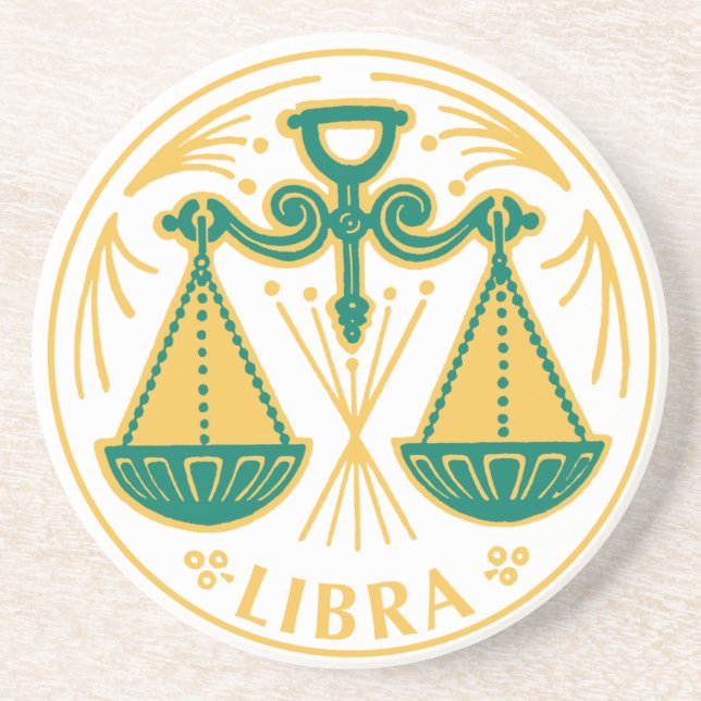 Libra Zeichen des Zodiaks auf einem Untersetzer (Vorne)