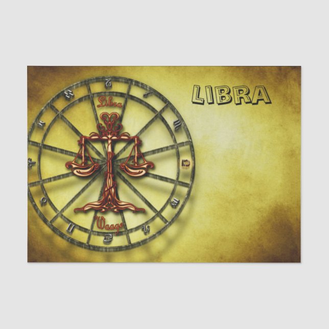 Libra Zodiac Astrologie Design Horoskop Seidenpapier (Vorderseite)