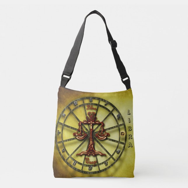 Libra Zodiac Astrologie Design Horoskop Tragetaschen Mit Langen Trägern (Vorderseite)