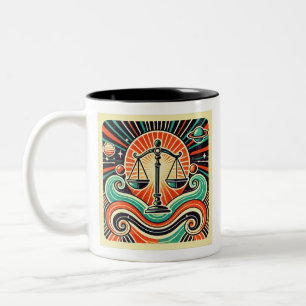 Libra Zodiac Café Mug Retro