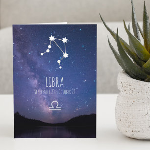 Libra Zodiac Constellation Carte d'astrologie