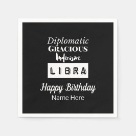 Libra Zodiac Fun Charakteristika Geburtstag Serviette