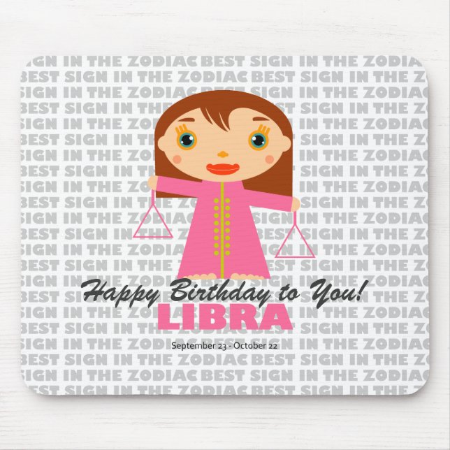 Libra Zodiac für Kinder Mousepad (Vorne)