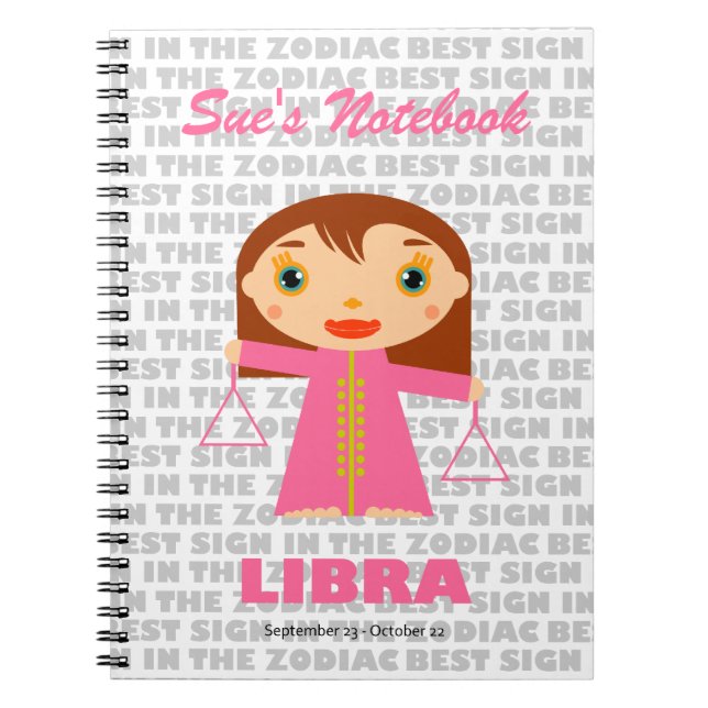 Libra Zodiac für Kinder Notizblock (Vorderseite)