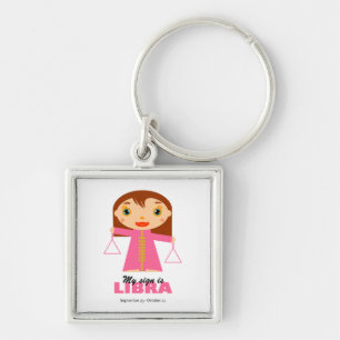Libra Zodiac für Kinder Schlüsselanhänger