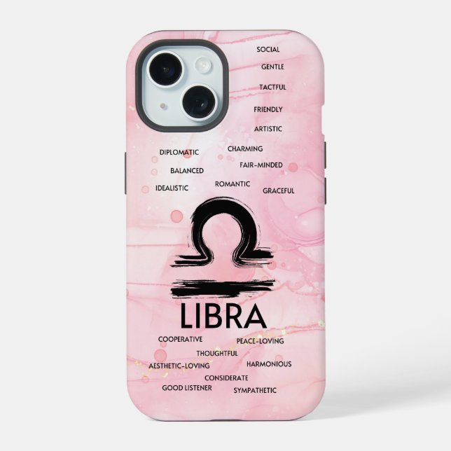 Libra Zodiac Horoskop Girls iPhone 15 Hülle (Rückseite)