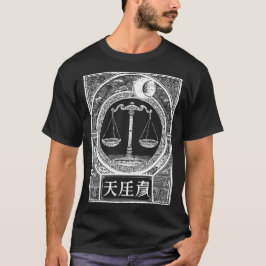 Libra Zodiac japanische Kunst | Bilanzskala im Ost T-Shirt
