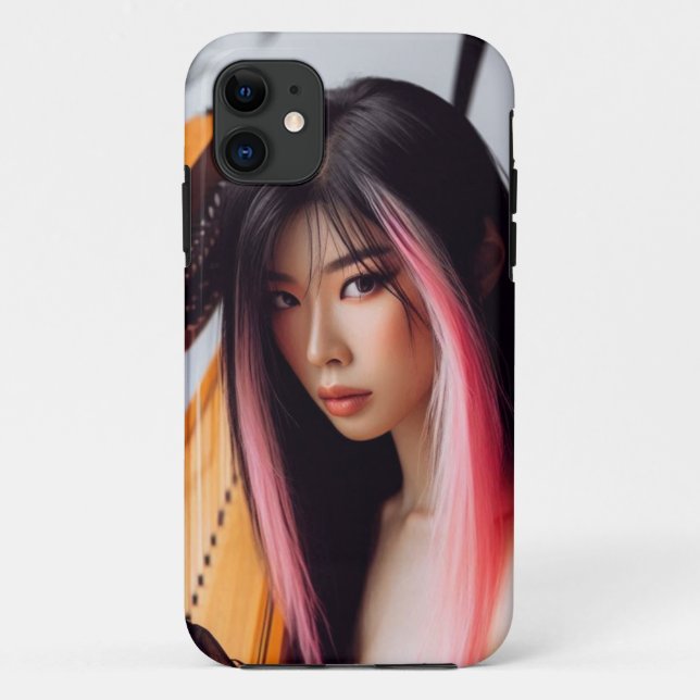 Libra Zodiac Musician Harp Case-Mate iPhone Hülle (Rückseite)