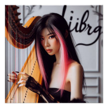 Libra Zodiac Musician Harp