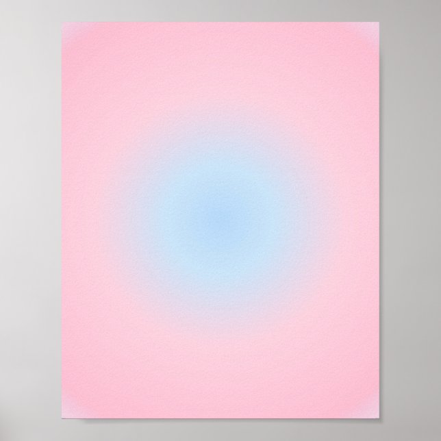 Libra Zodiac, Pink Blue Aura Gradient Poster (Vorne)