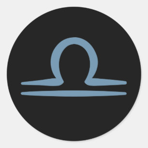 LIBRA Zodiac September Geburtstagsastrologie Runder Aufkleber