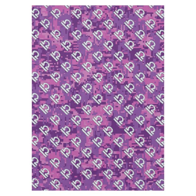 Libra Zodiac Sign auf Pink Digital Camouflage Tischdecke (Vorderseite)