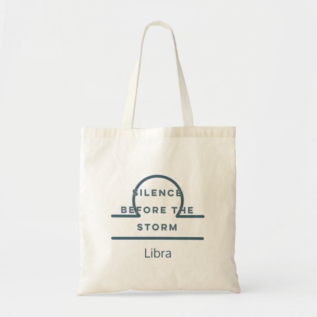 Libra Zodiac Sign Fun Quote Blue & White Tragetasche (Vorne)