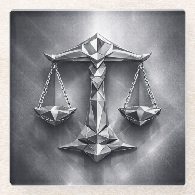 libra zodiac sign glasuntersetzer (Vorderseite)