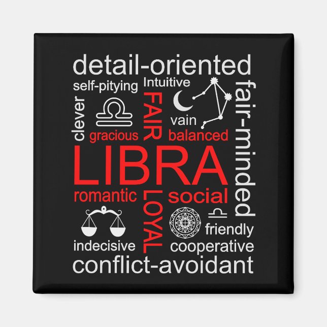 Libra Zodiac Sign Magnet (Vorne)