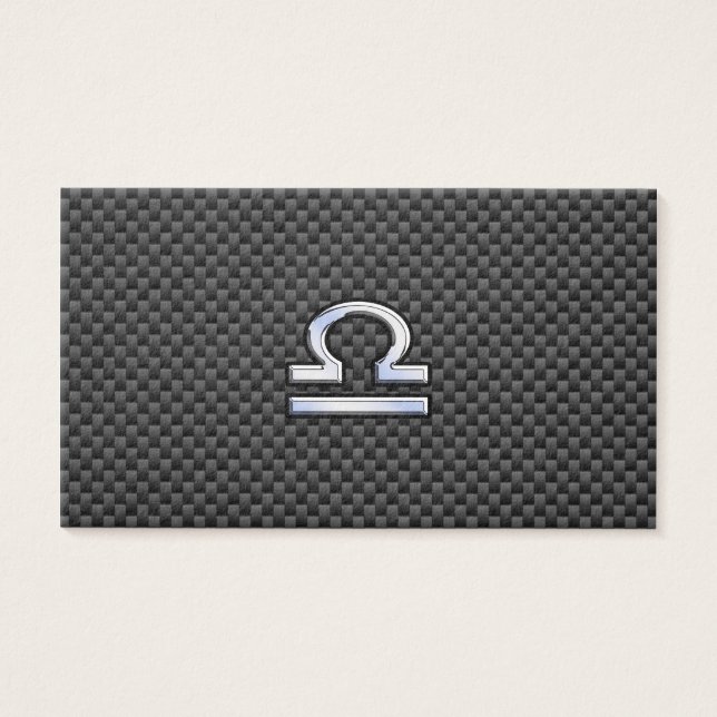 Libra Zodiac Sign on Carbon Fiber Print (Vorderseite)