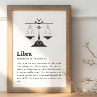 Libra Zodiac Sign Poster