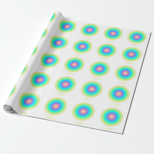 Libra Zodiac Sign Stylish Gradient Geschenkpapier (Ungerollt)